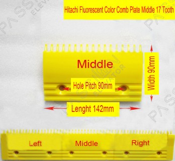 Hitachi Escalator Fluorescent Color Comb Plate 17 Teeth