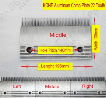 5130669D10 KONE Escalator Aluminum Comb Plate 22 Teeth