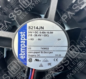 Otis Elevator Inverter Cooling Fan GAA713AG1, 8214JN, 24VDC, 0.45A, 10.5W